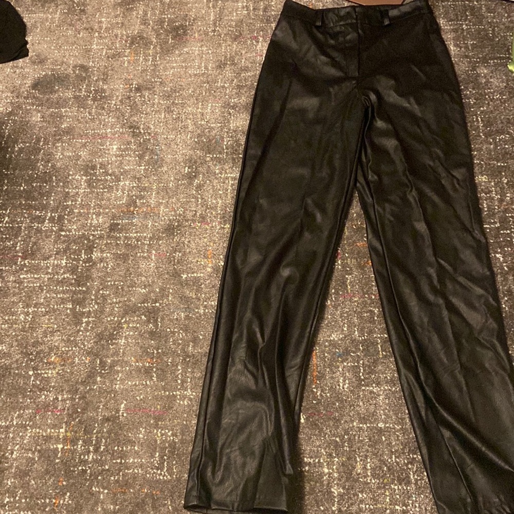 Pleather pants.